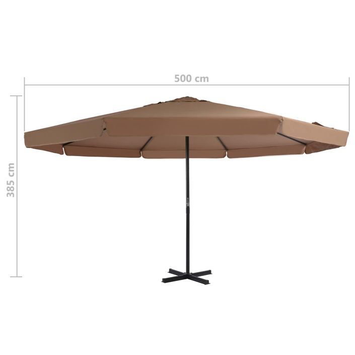 Parasol avec base portable Taupe 5 - Photo n°12