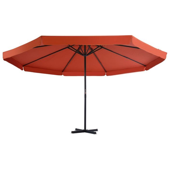 Parasol avec base portable Terre cuite - Photo n°3