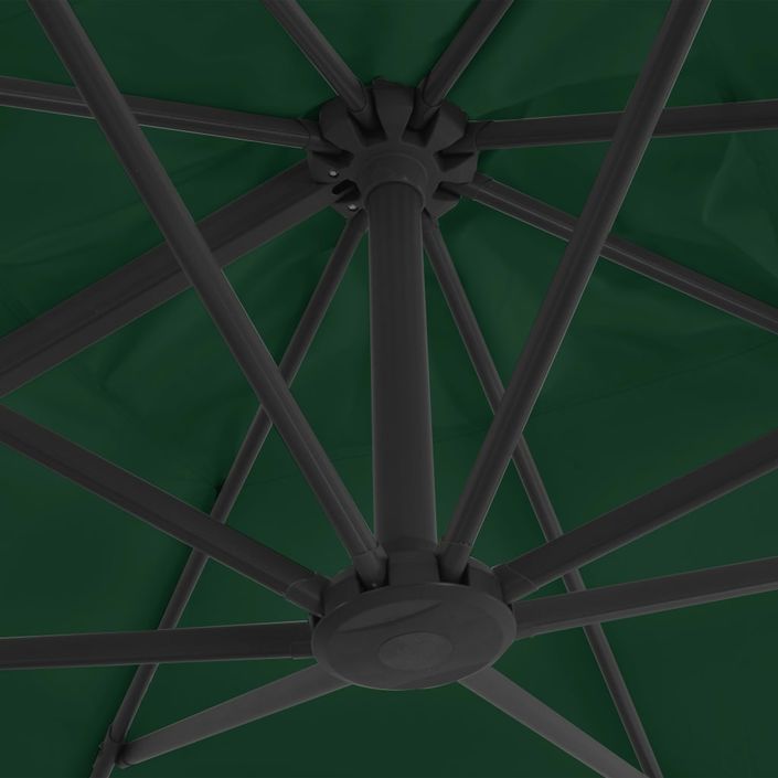 Parasol avec base portable Vert 4 - Photo n°2