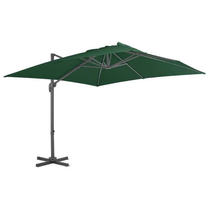 Parasol avec base portable Vert 4 - Photo n°3