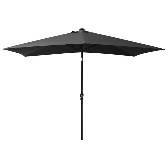 Parasol avec LED et mât en acier Anthracite 2x3 m - Photo n°5