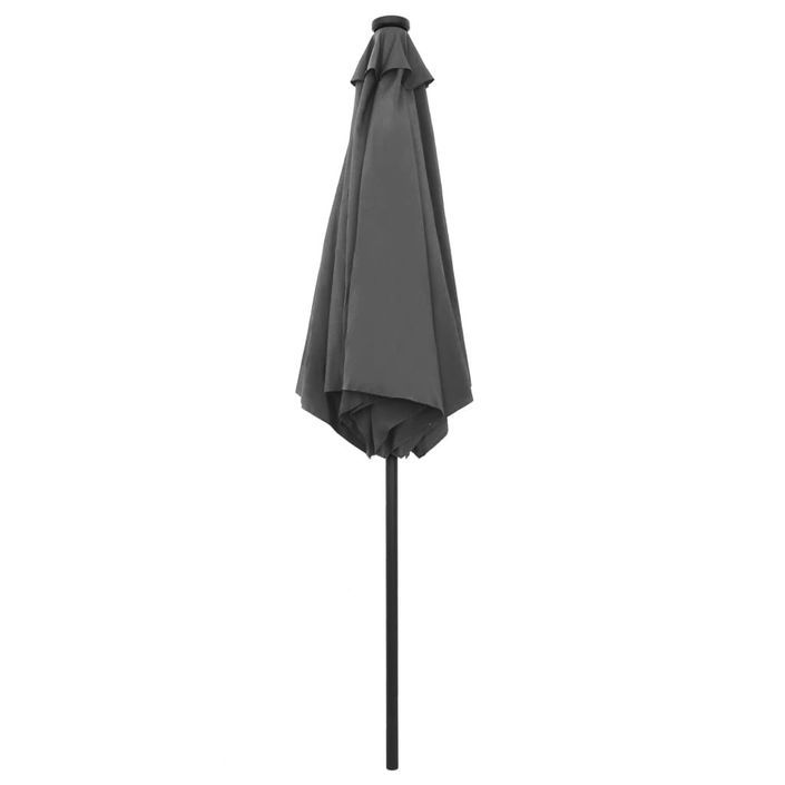 Parasol avec LED et mât en aluminium 270 cm Anthracite - Photo n°5