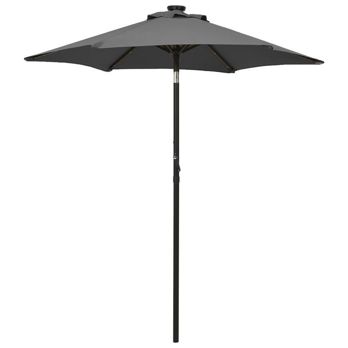 Parasol avec lumières LED Anthracite 200x211 cm Aluminium - Photo n°1