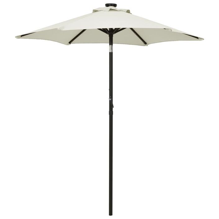 Parasol avec lumières LED Sable 200x211 cm Aluminium - Photo n°1