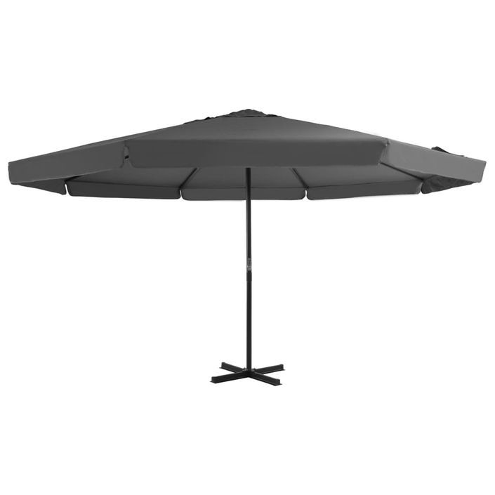 Parasol avec mât en aluminium 500 cm Anthracite - Photo n°1