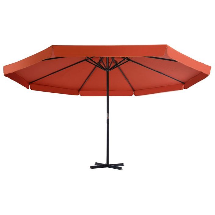 Parasol avec mât en aluminium 500 cm Terre cuite - Photo n°3