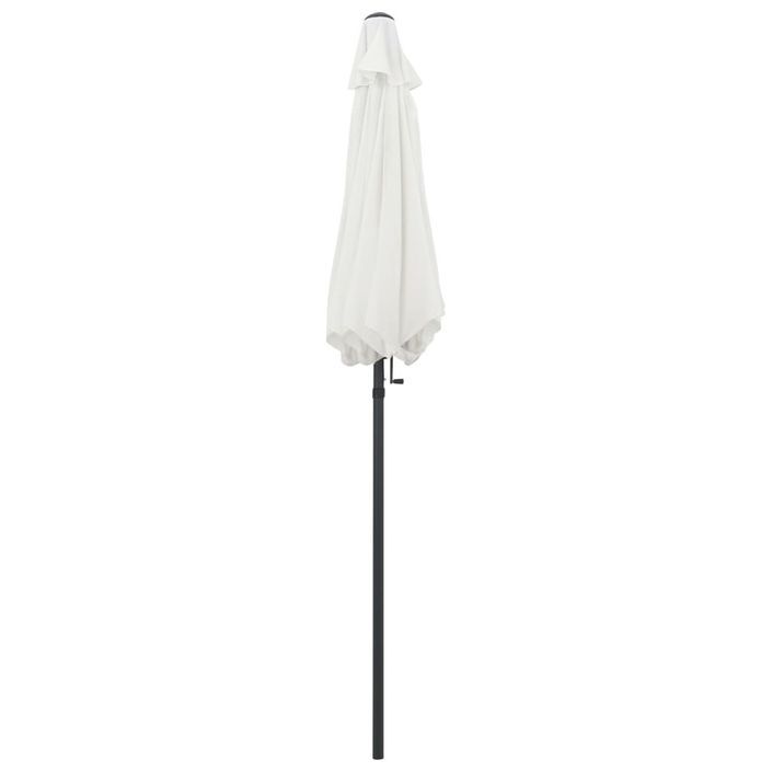 Parasol Blanc sable 200x211 cm Aluminium - Photo n°5