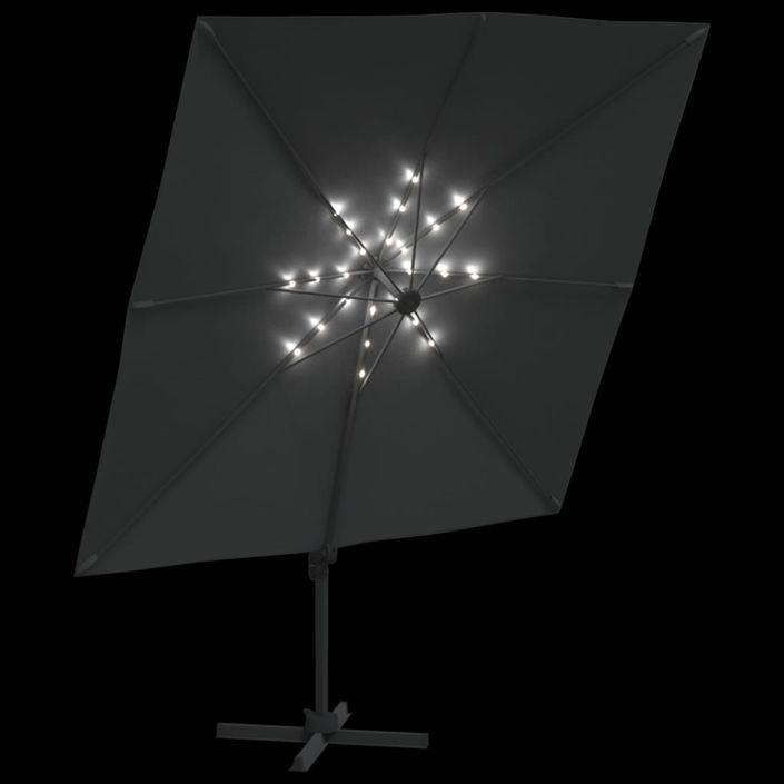 Parasol cantilever à LED Anthracite 400x300 cm - Photo n°4