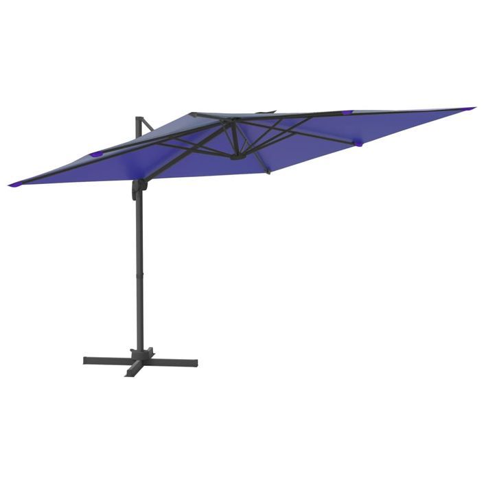 Parasol cantilever à LED Bleu azuré 400x300 cm - Photo n°1