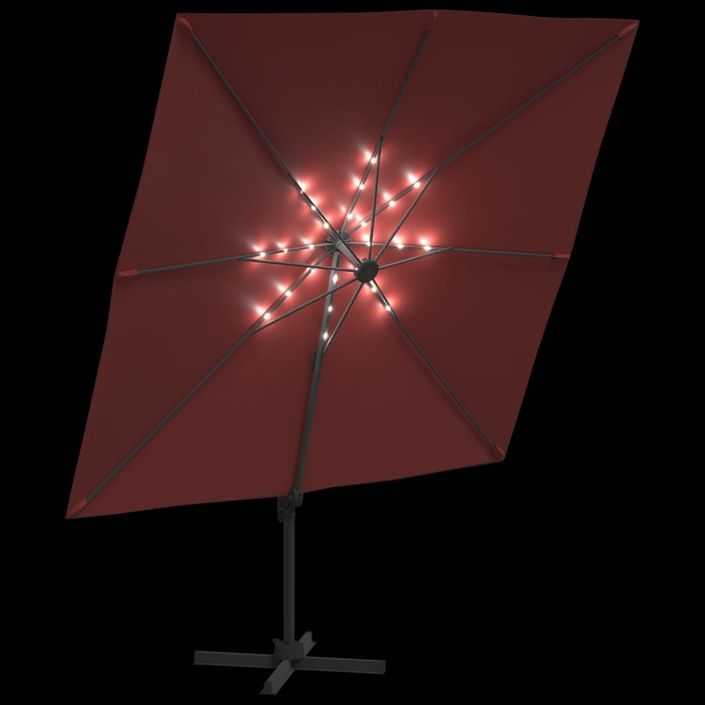 Parasol cantilever à LED Terre cuite 400x300 cm - Photo n°4