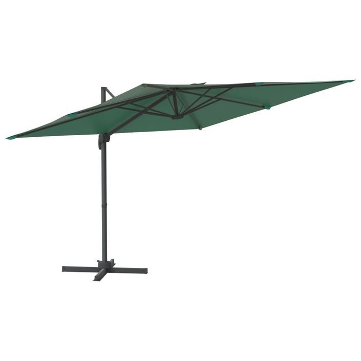 Parasol cantilever à LED Vert 400x300 cm - Photo n°1