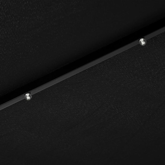 Parasol d'extérieur avec LED et mât en acier 300 cm Noir - Photo n°2