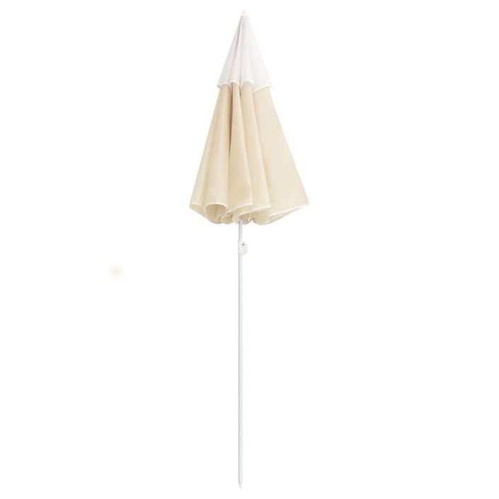 Parasol d'extérieur avec mât en acier Sable 180 cm 2 - Photo n°4