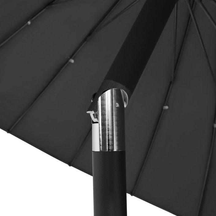 Parasol d'extérieur avec mât en aluminium 270 cm Anthracite - Photo n°5