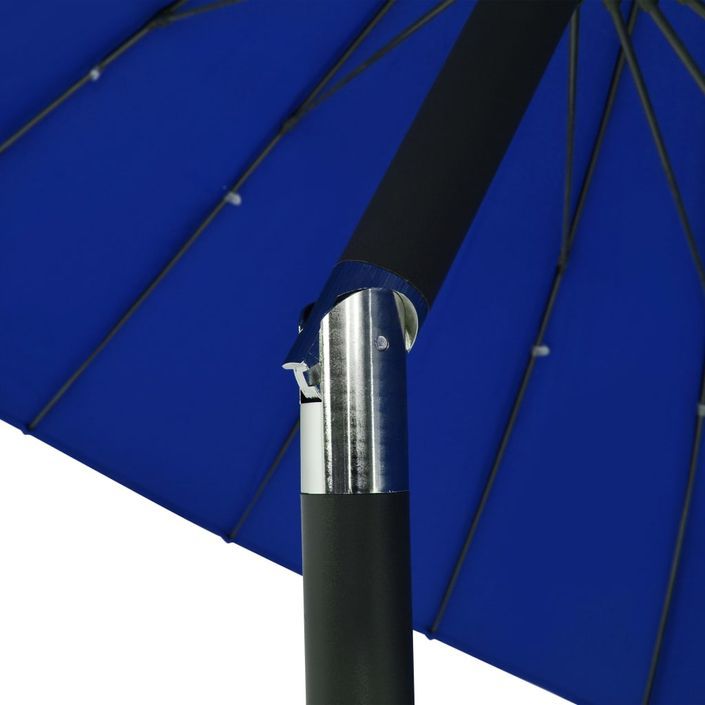 Parasol d'extérieur avec mât en aluminium 270 cm Bleu azuré - Photo n°6