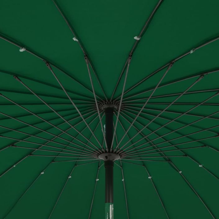 Parasol d'extérieur avec mât en aluminium 270 cm Vert - Photo n°2
