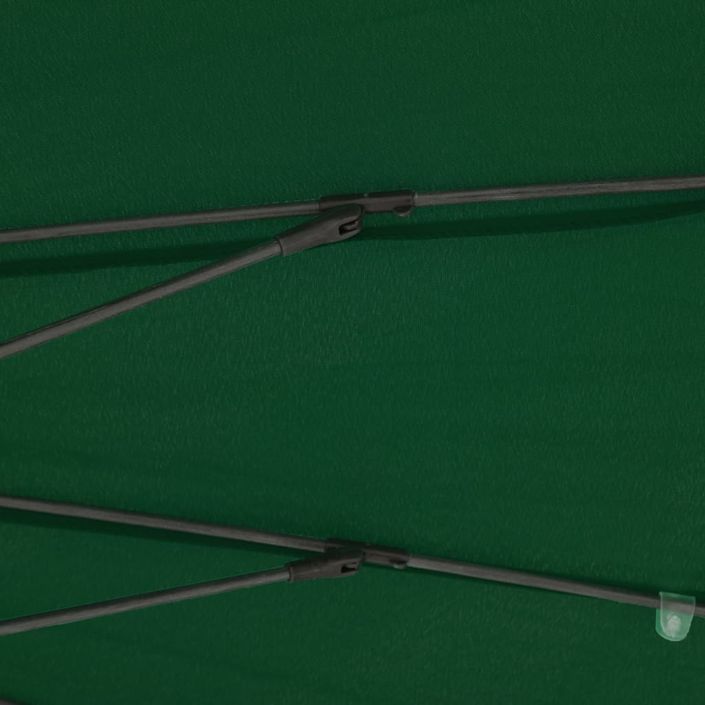 Parasol d'extérieur avec mât en aluminium 270 cm Vert - Photo n°3