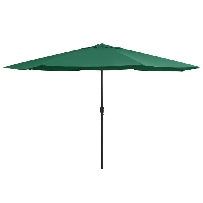 Parasol d'extérieur avec mât en métal 400 cm Vert - Photo n°1