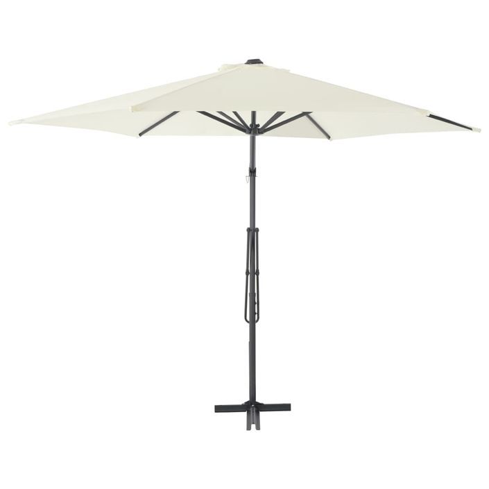Parasol d'extérieur avec poteau en acier 300 cm Sable - Photo n°3