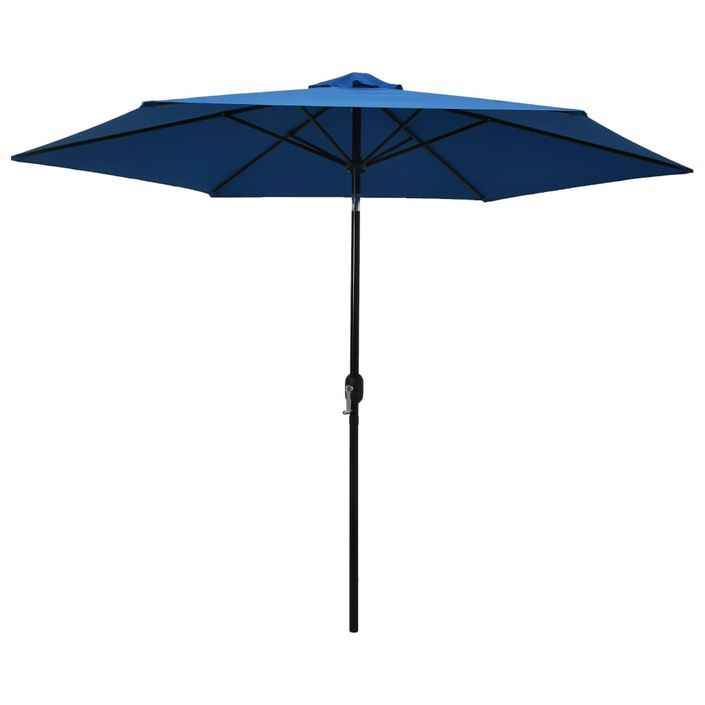 Parasol d'extérieur avec poteau en métal 300 cm Azuré - Photo n°1