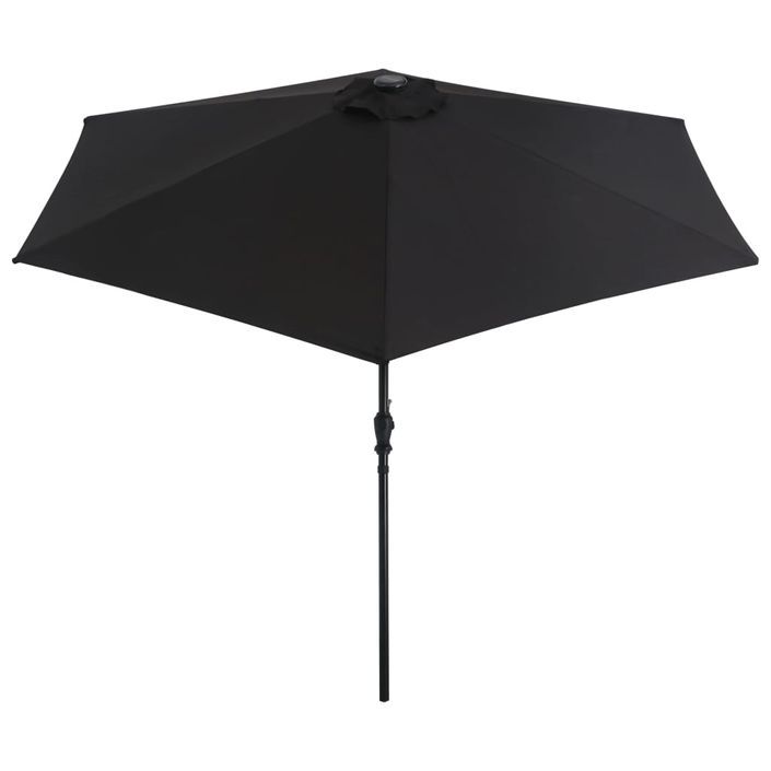 Parasol d'extérieur avec poteau en métal 300 cm Noir - Photo n°3