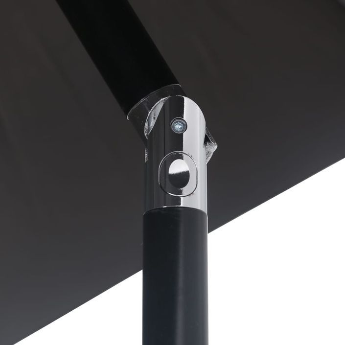 Parasol d'extérieur avec poteau en métal 300 cm Noir - Photo n°5