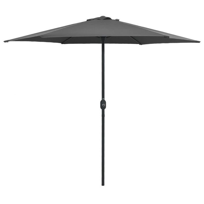 Parasol d'extérieur et mât en aluminium 270x246 cm Anthracite - Photo n°1