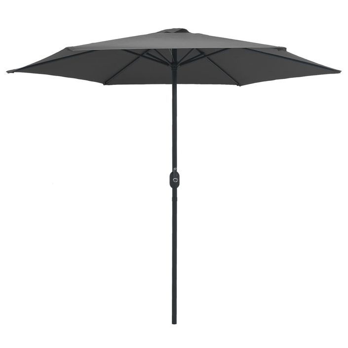 Parasol d'extérieur et mât en aluminium 270x246 cm Anthracite - Photo n°3