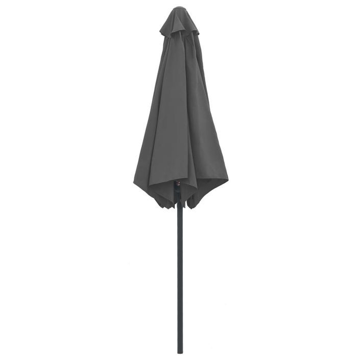 Parasol d'extérieur et mât en aluminium 270x246 cm Anthracite - Photo n°5