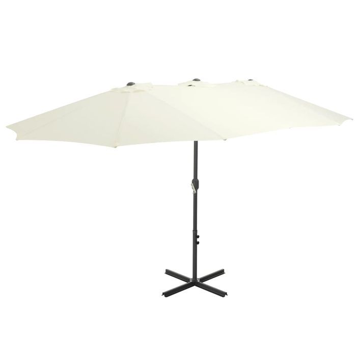 Parasol d'extérieur et poteau en aluminium 460 x 270 cm Sabe - Photo n°1