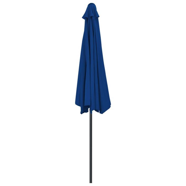 Parasol de balcon avec mât en aluminium Bleu 300x150x253cm Demi - Photo n°5