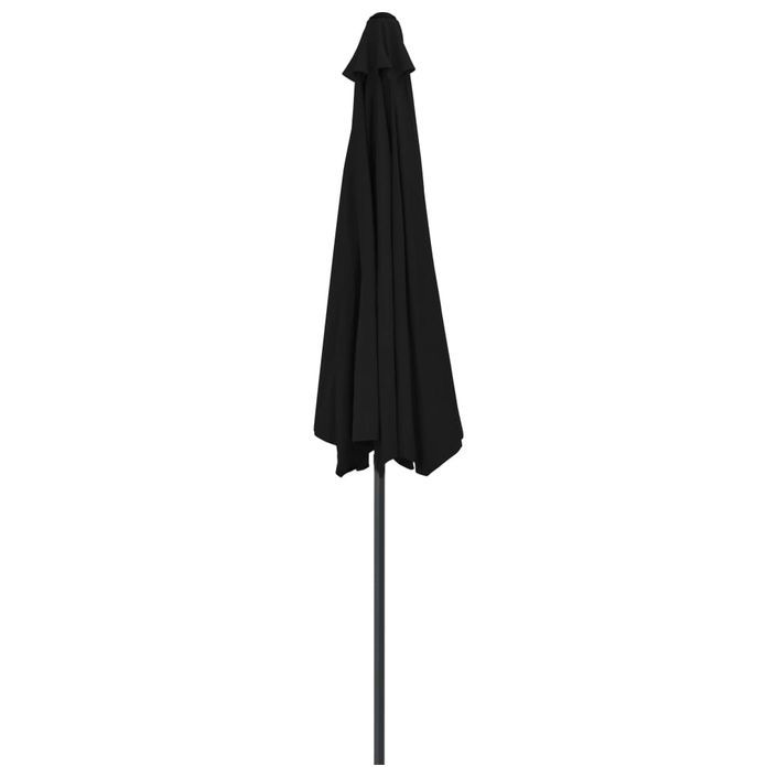 Parasol de balcon avec mât en aluminium Noir 300x150x253cm Demi - Photo n°5