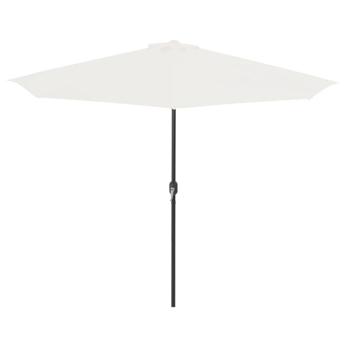 Parasol de balcon avec mât en aluminium Sable 300x150 cm Demi - Photo n°3