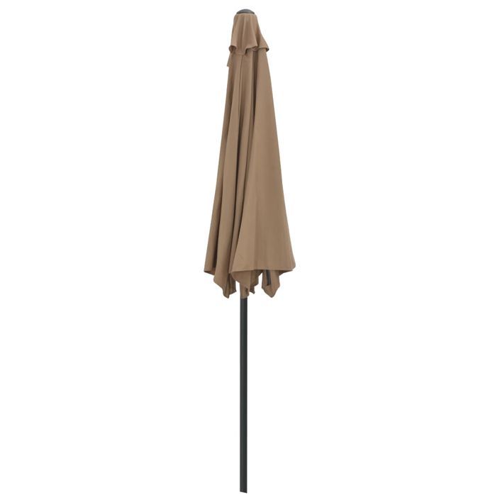 Parasol de balcon avec mât en aluminium Taupe 270x135 cm Demi - Photo n°5