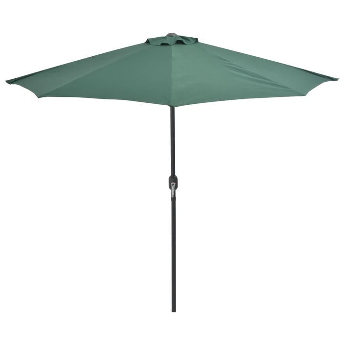 Parasol de balcon avec mât en aluminium Vert 270x135 cm Demi - Photo n°3