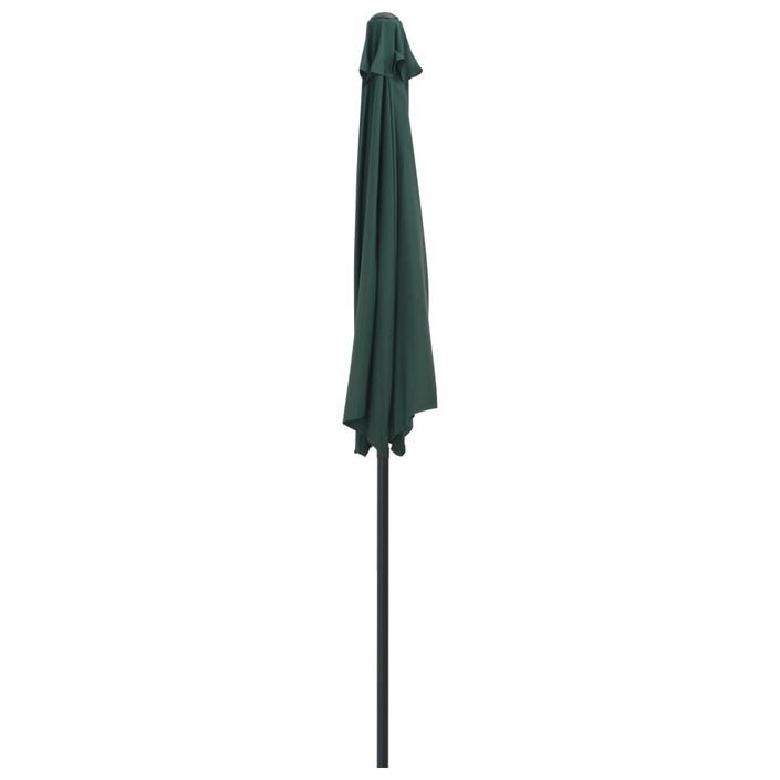 Parasol de balcon avec mât en aluminium Vert 270x135 cm Demi - Photo n°5