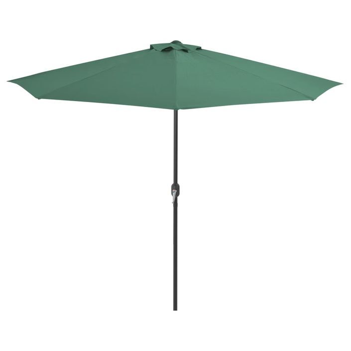 Parasol de balcon avec mât en aluminium Vert 300x150 cm Demi - Photo n°3