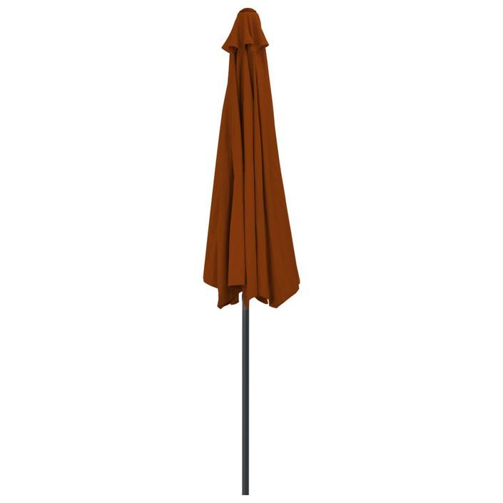 Parasol de balcon et mât en aluminium Terre cuite 300x150x253cm - Photo n°5