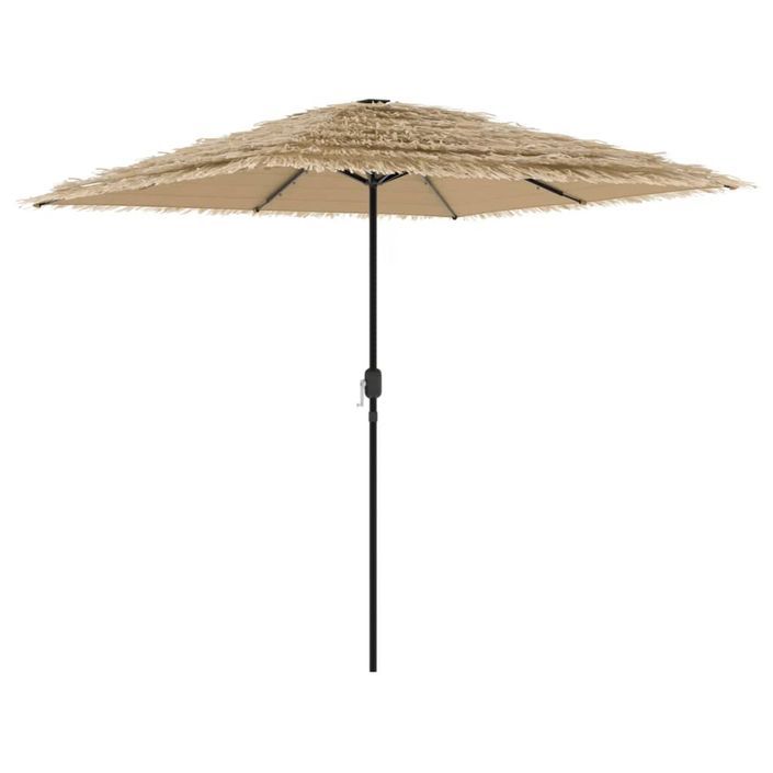 Parasol de jardin avec LED et mât en acier marron 248x248x248cm - Photo n°2