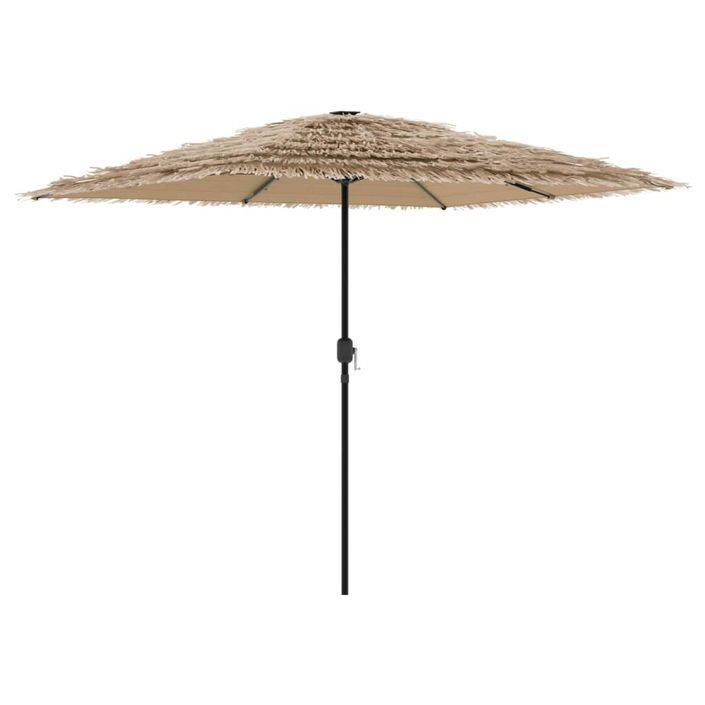 Parasol de jardin avec LED et mât en acier marron 248x248x248cm - Photo n°5