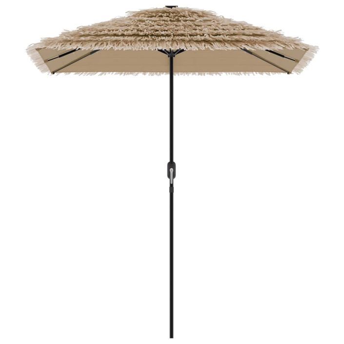 Parasol de jardin avec LED et mât en acier marron 300x200x250cm - Photo n°5