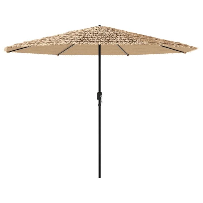 Parasol de jardin avec LED et mât en acier marron 324x324x247cm - Photo n°2