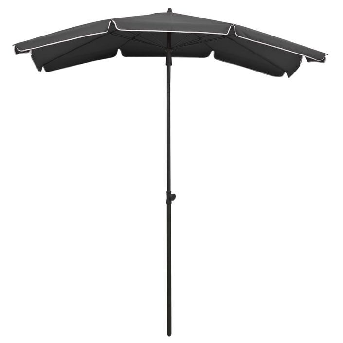 Parasol de jardin avec mât 200x130 cm Anthracite - Photo n°3