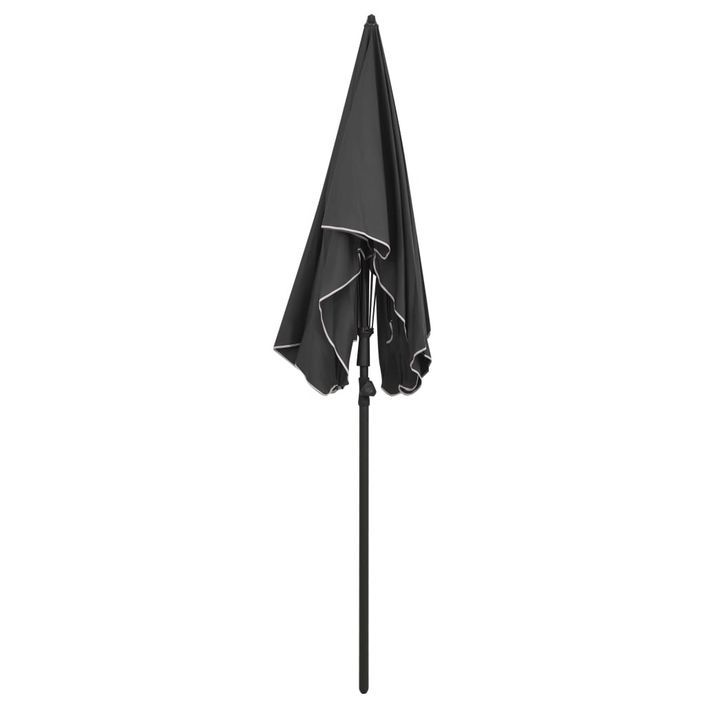 Parasol de jardin avec mât 200x130 cm Anthracite - Photo n°4