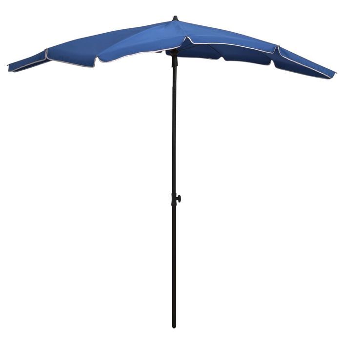 Parasol de jardin avec mât 200x130 cm Bleu azuré - Photo n°1