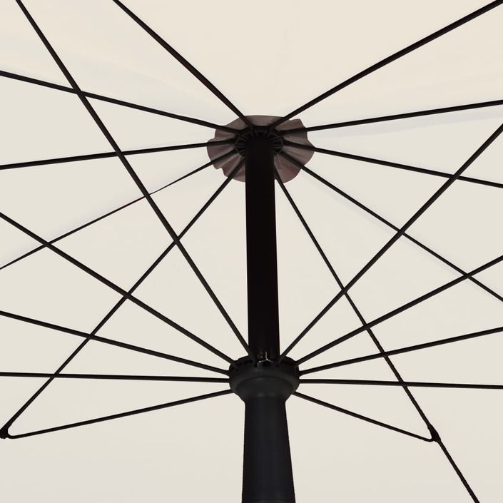 Parasol de jardin avec mât 200x130 cm Sable - Photo n°2