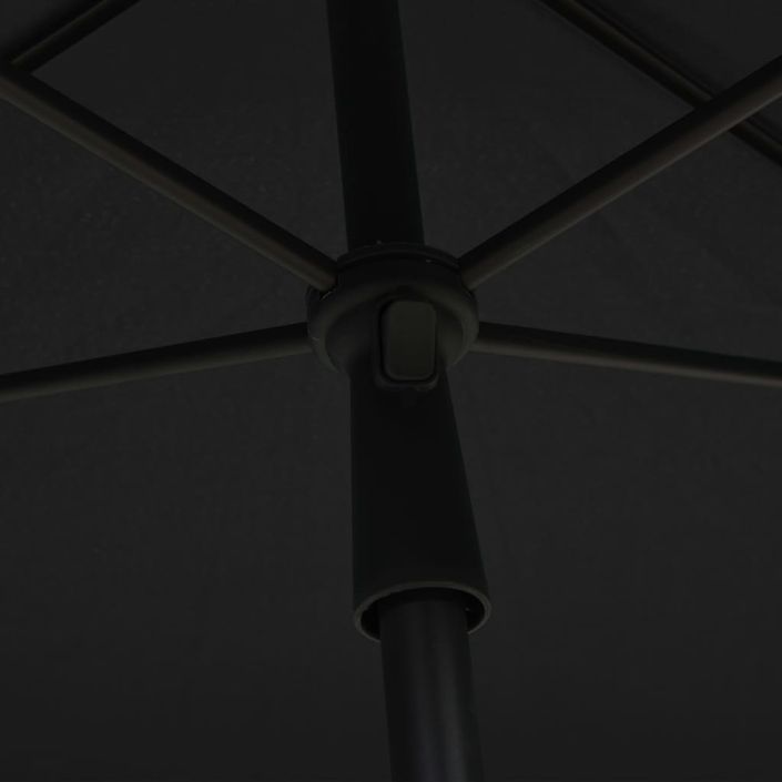 Parasol de jardin avec mât 210x140 cm Anthracite - Photo n°2