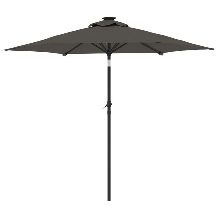 Parasol de jardin avec mât en acier anthracite 225x225x212 cm - Photo n°5