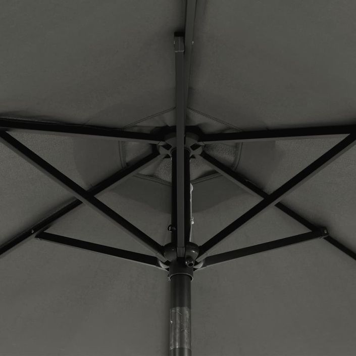 Parasol de jardin avec mât en acier anthracite 225x225x212 cm - Photo n°10