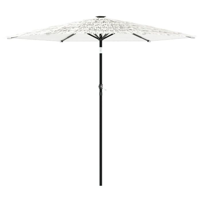 Parasol de jardin avec mât en acier blanc 223x223x213 cm - Photo n°2